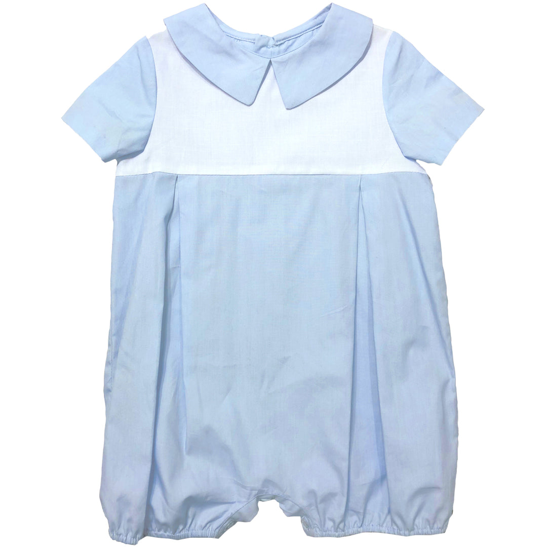 Blue & White Contrast Romper