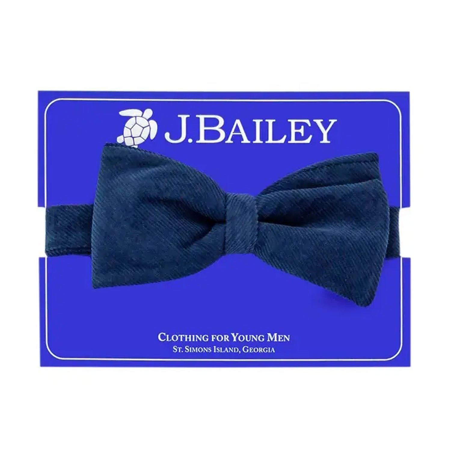 Steel Blue Corduroy Bow Tie