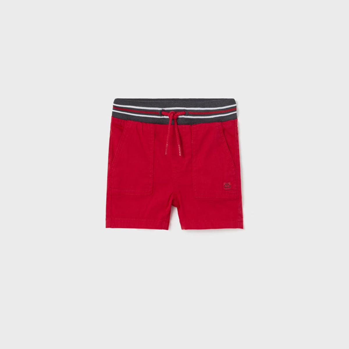 Red Twill Bermuda Shorts