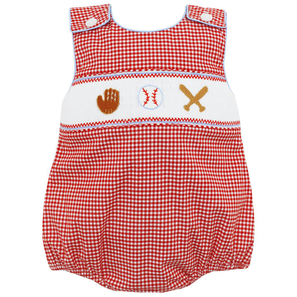 Red Gingham Baseball Boys' Sun Bubble