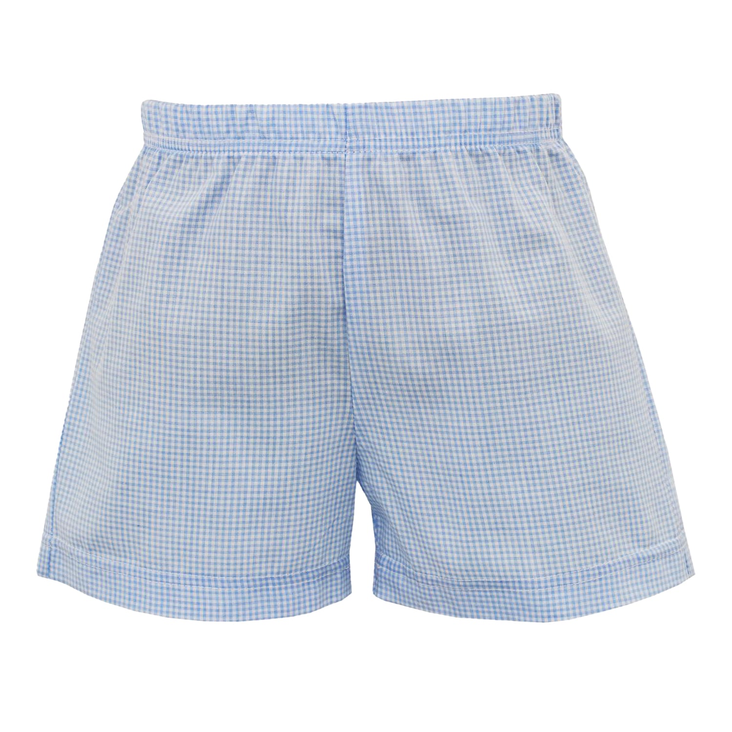 Blue Gingham Boys Shorts