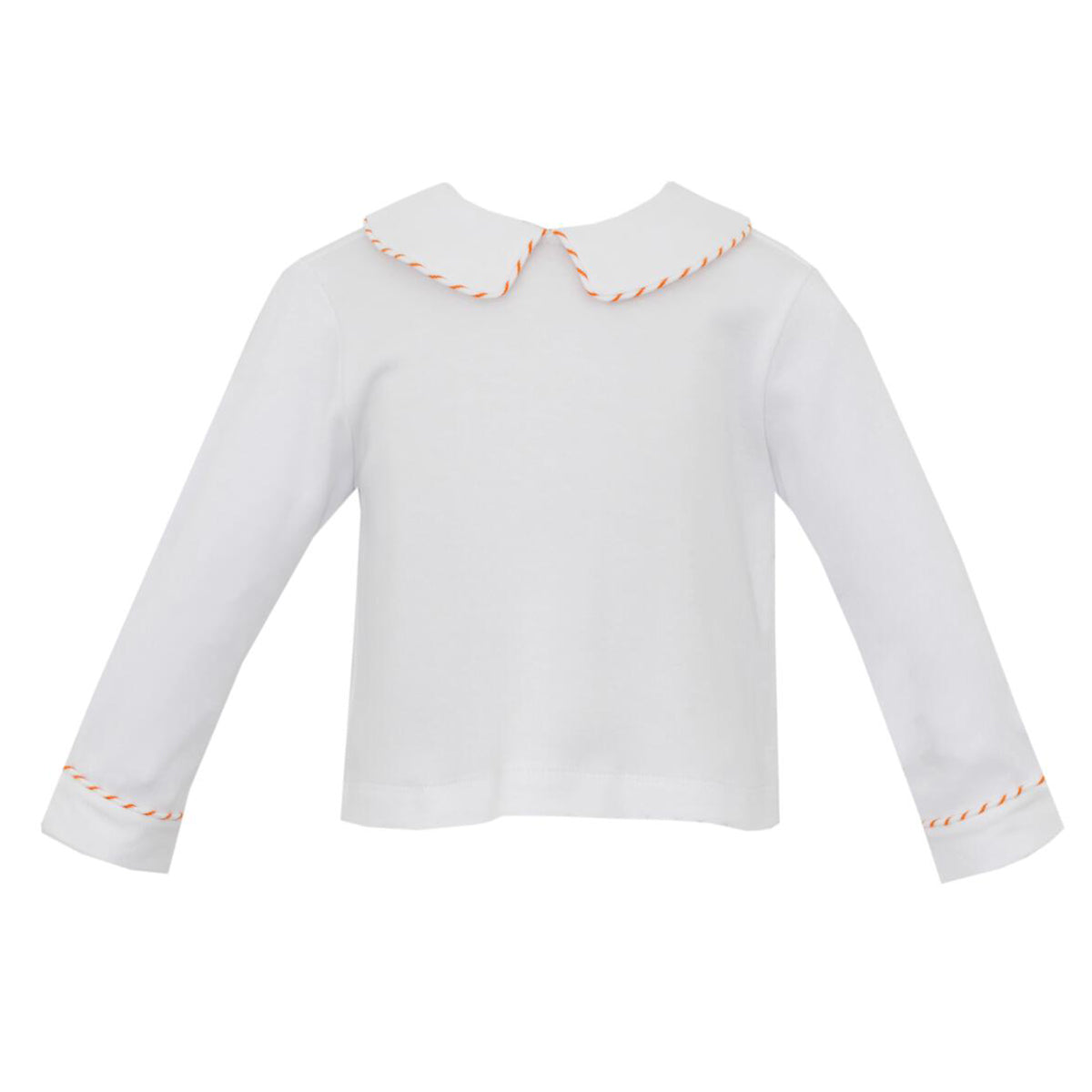 Orange & White Knit Stripe Pipping - Long Sleeve Shirt