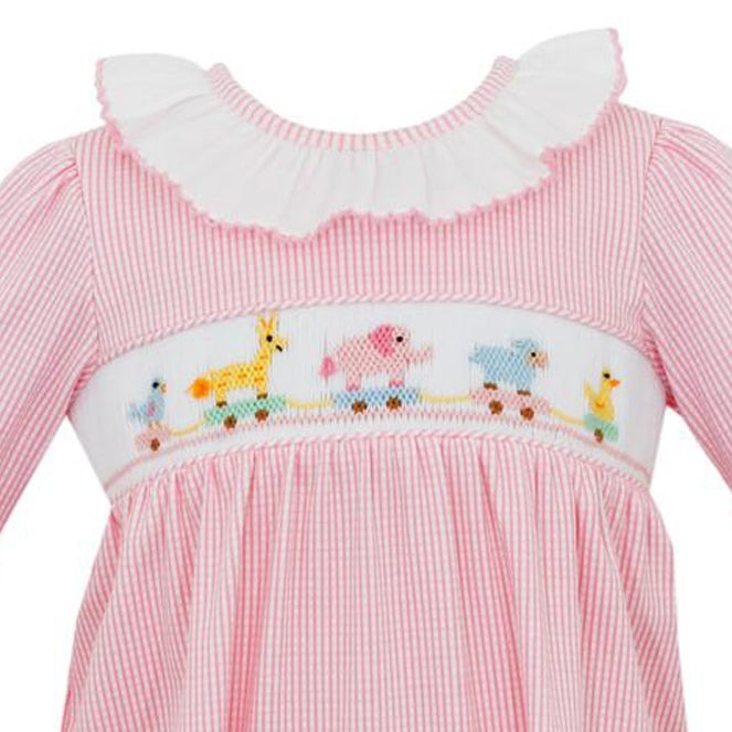 Pink Check Knit Toy Parade Girls Footie