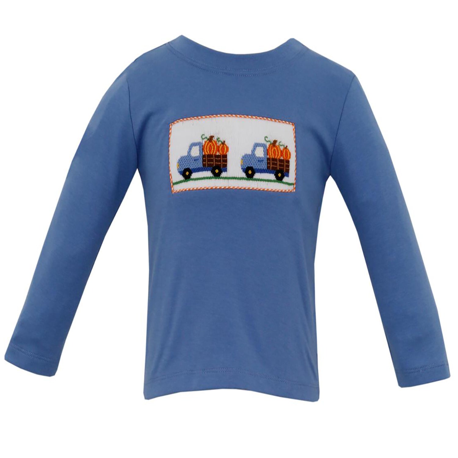 Solid Peri Blue Knit Long Sleeve Boys' T-Shirt