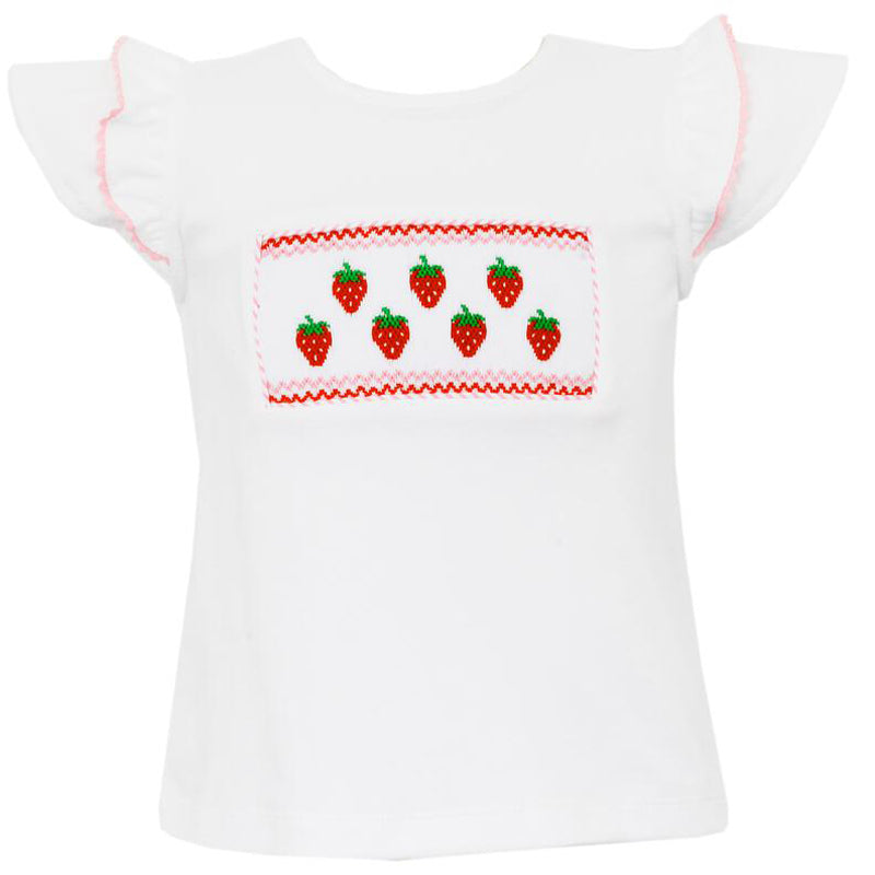 Strawberries White Knit T-Shirt