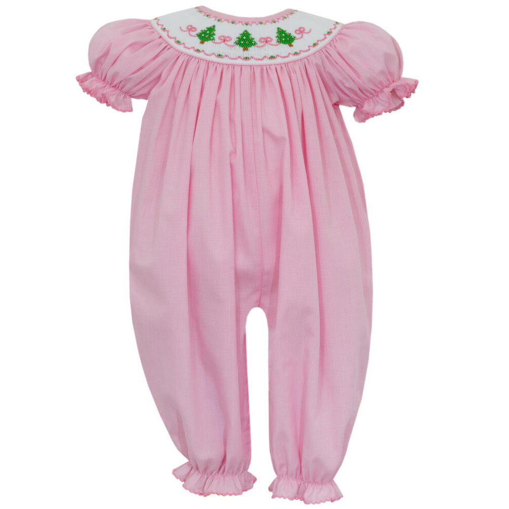 Pink Microcheck Christmas Tree Long Bishop