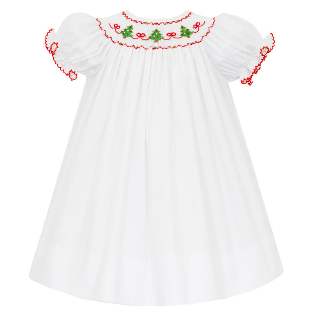 White Christmas Tree Bishop Dress