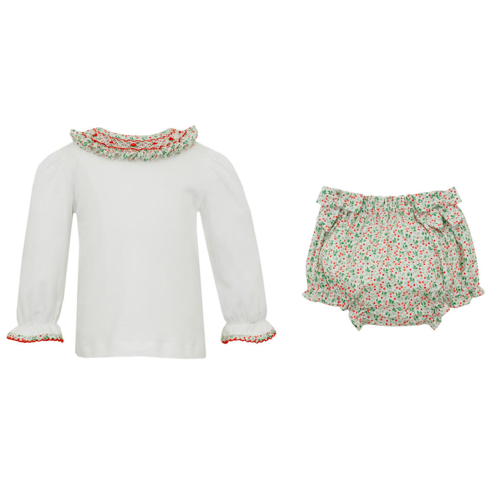 Holly Berries Long Sleeve Bloomer Set