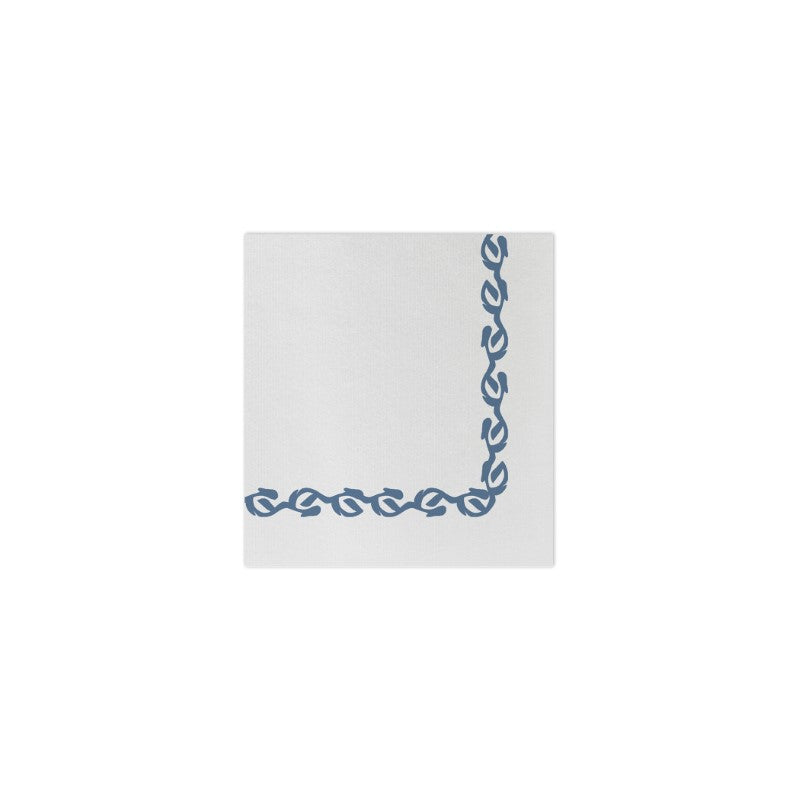 Papersoft Napkins Florentine Light Blue Cocktail Napkins (Pack of 20)