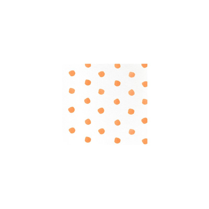 Papersoft Napkins Dot Orange Cocktail Napkins (Pack Of 20)