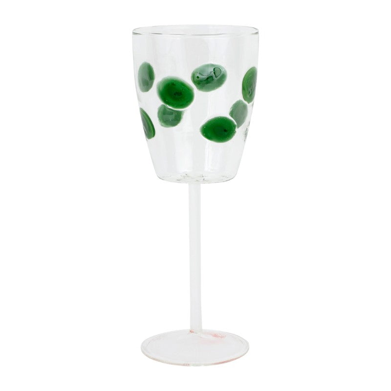 Drop Green Wine Glass