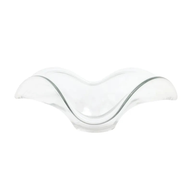 Hibiscus Glass Clear Large Bowl