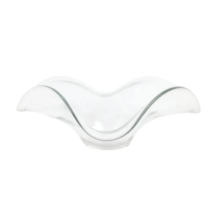 Hibiscus Glass Clear Large Bowl