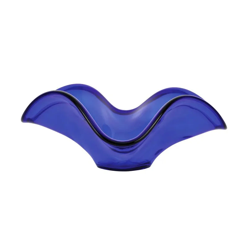 Hibiscus Glass Cobalt Large Bowl