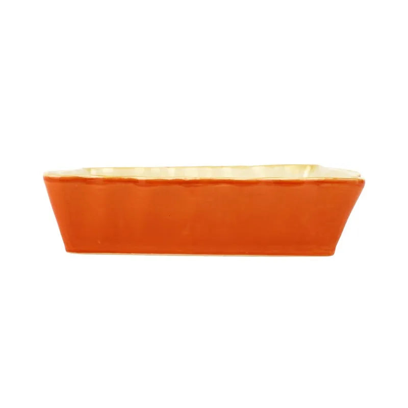 Italian Bakers Orange Large Rectangular Baker