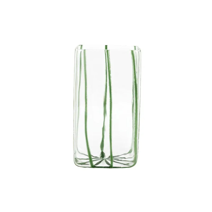 Nuovo Stripe Green Square Vase