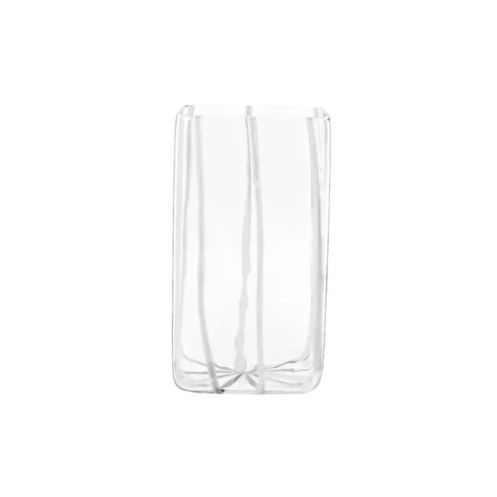 Nuovo Stripe White Square Vase