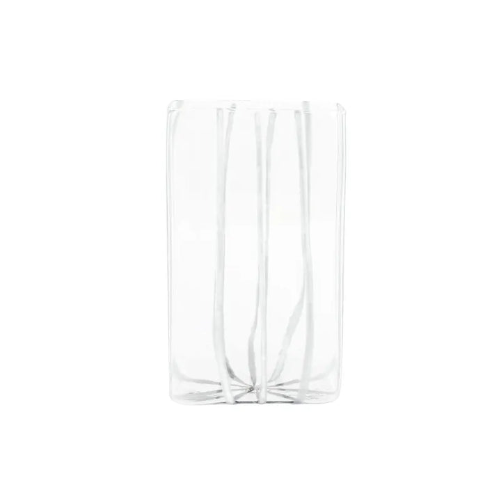 Nuovo Stripe White Rectangular Vase