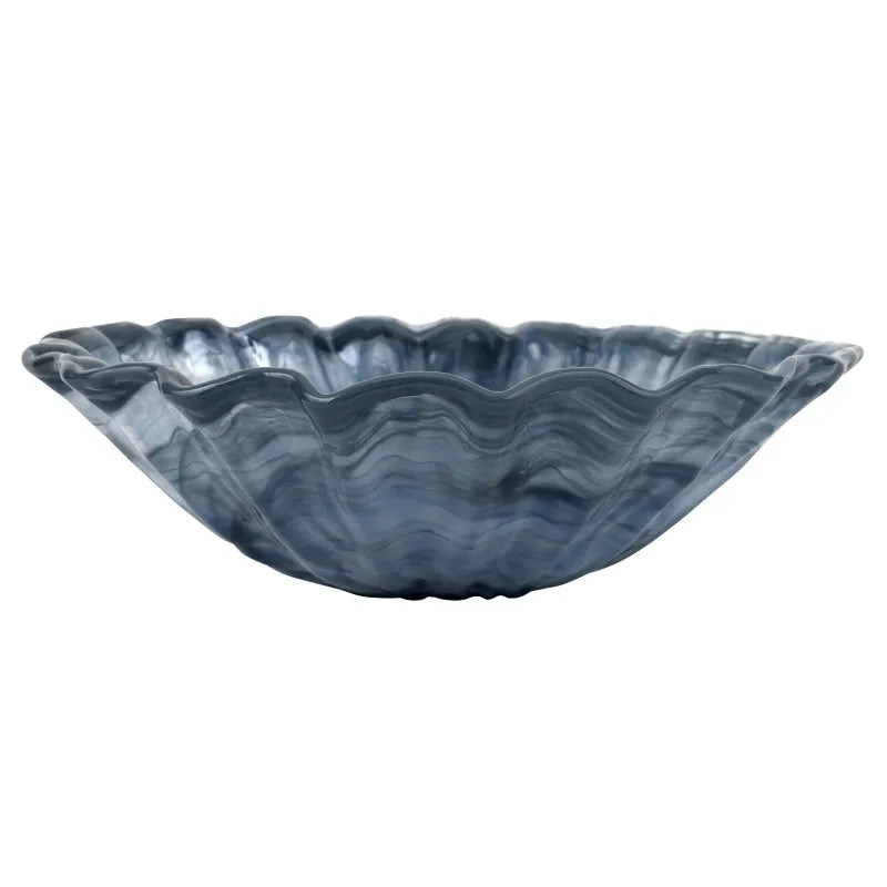 Onda Glass Gray Round Centerpiece