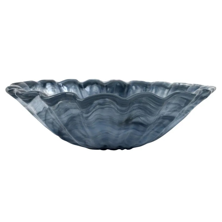 Onda Glass Gray Round Centerpiece