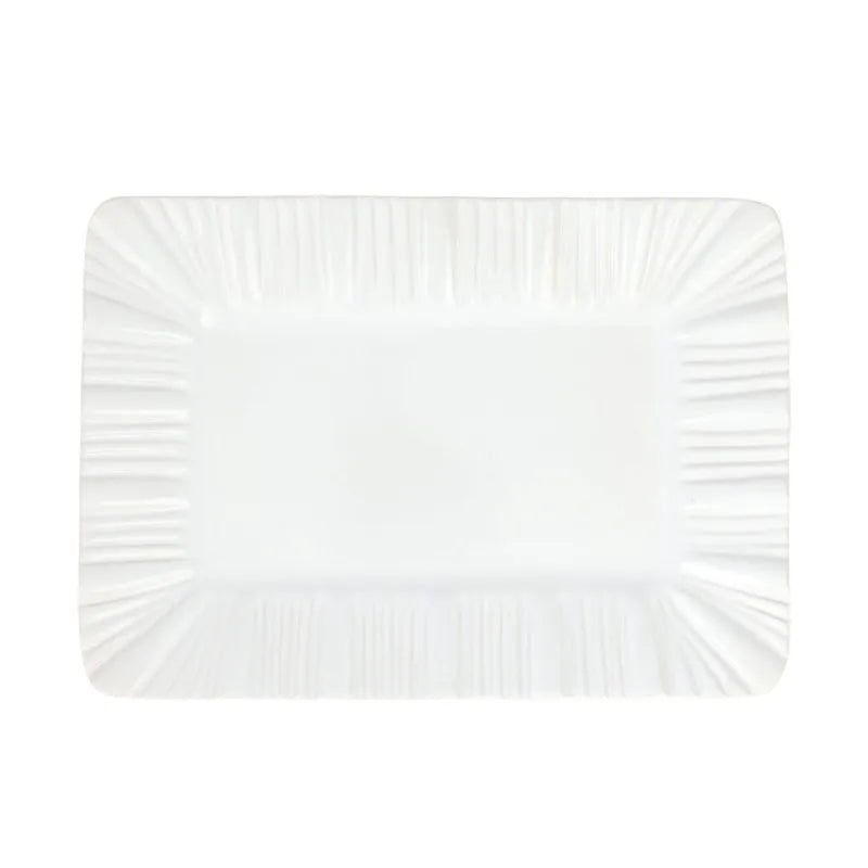 Bari White Rectangular Platter