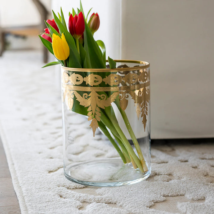 Baroque Gold Wastebasket