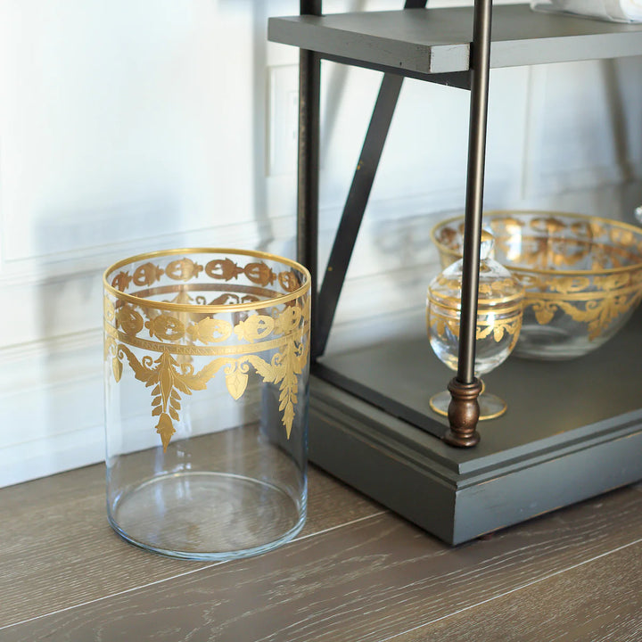 Baroque Gold Wastebasket