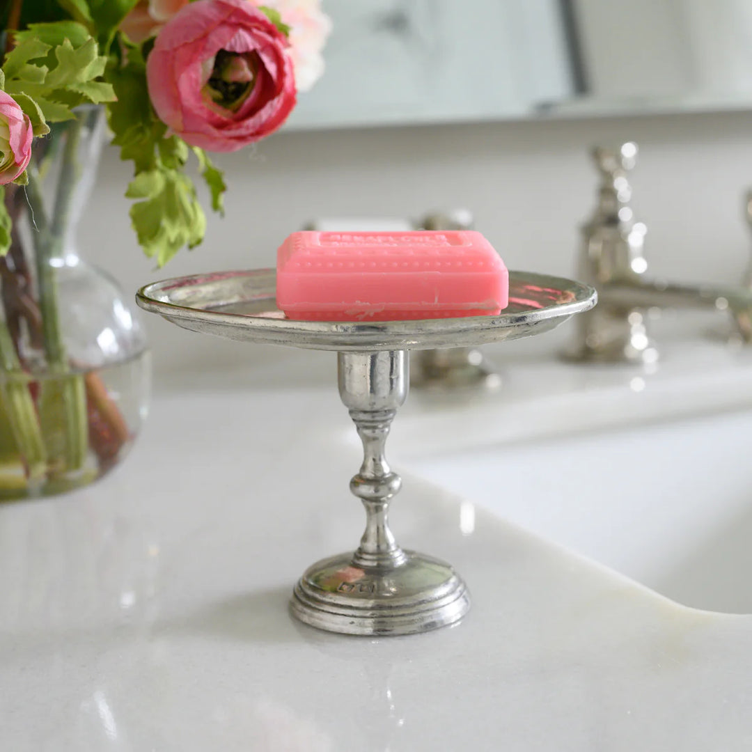 Vintage Petite Oval Pedestal Dish