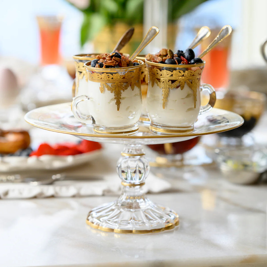 Vetro Gold Petit Four Stand