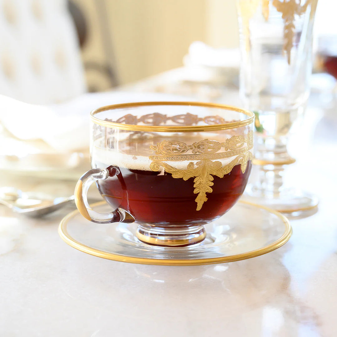 Vetro Gold Coffee Cup &amp; Saucer
