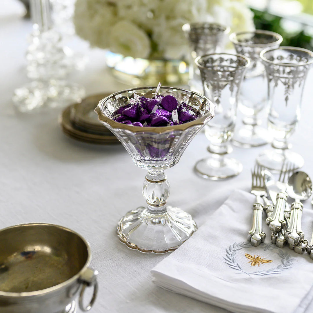 Vetro Platinum Petite Pedestal Candy Dish