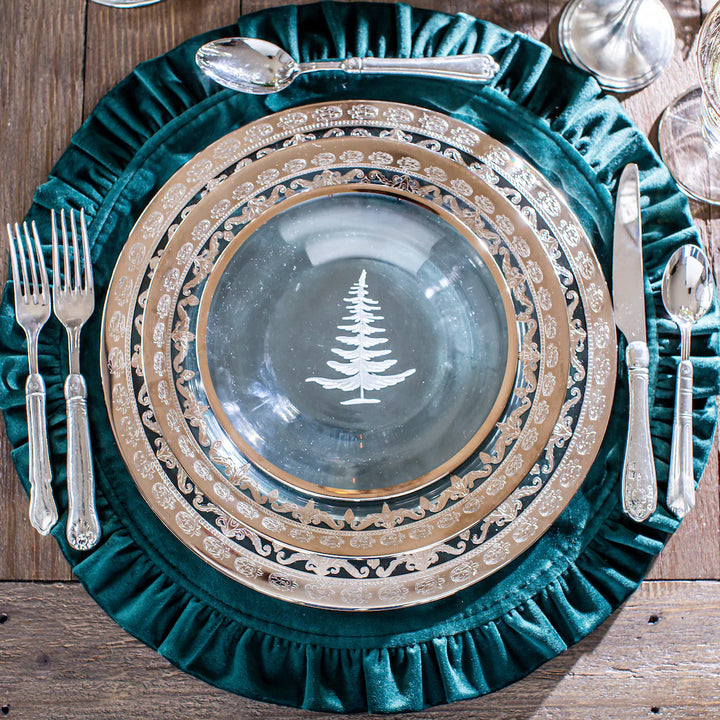  Vetro Platinum Etched Tree Plate