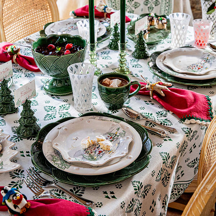Iberian Border 60" x 120" Tablecloth - Evergreen