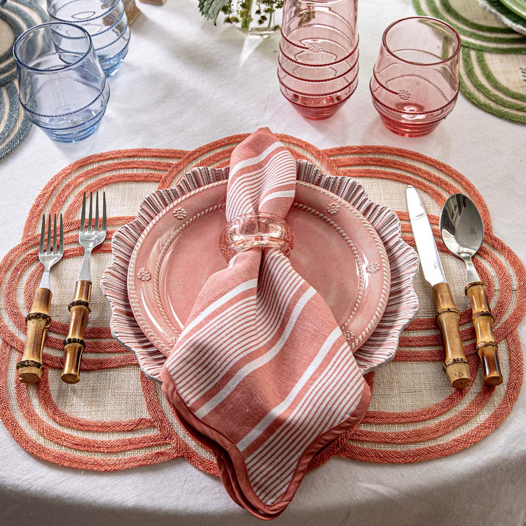 Provence Napkin Ring Set/4 - Blush