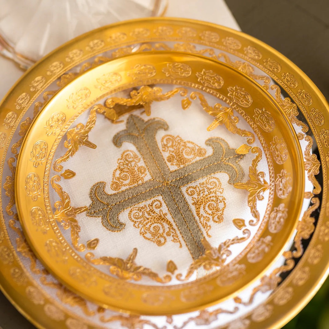 Vetro Gold Bread/Canape Plate