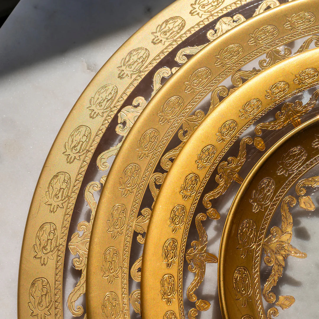 Vetro Gold Bread/Canape Plate