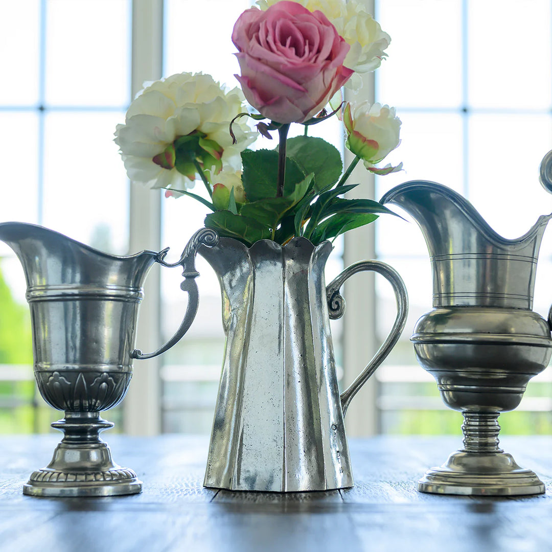 Vintage Tall Scalloped Pitcher