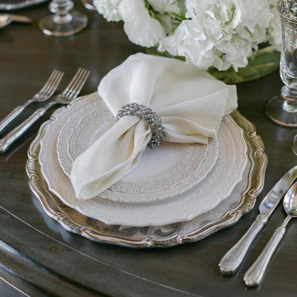 Florentino Damask Wooden Tray/Charger - Large