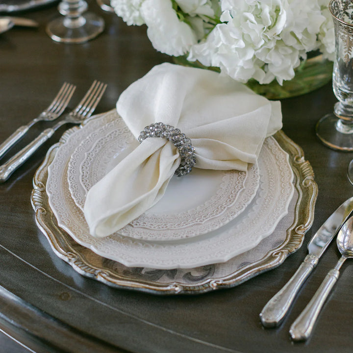 Florentino Damask Wooden Tray/Charger - Medium