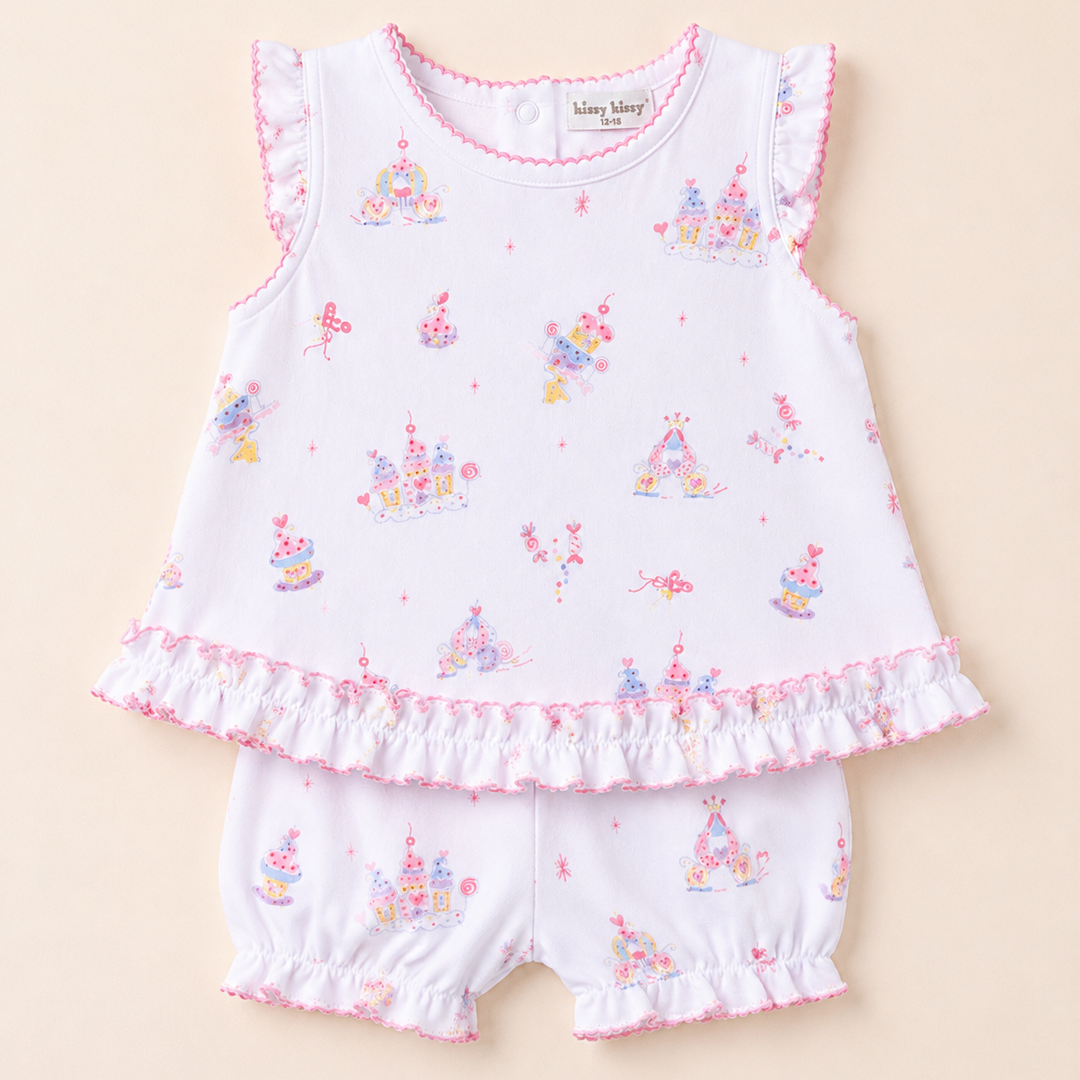 Candy Castles Print Sunsuit Set