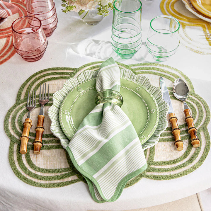 Provence Napkin Ring Set/4 - Basil