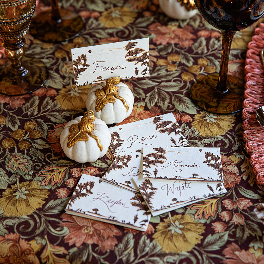 Country Estate Harvest Place Card Set/12 - Sepia