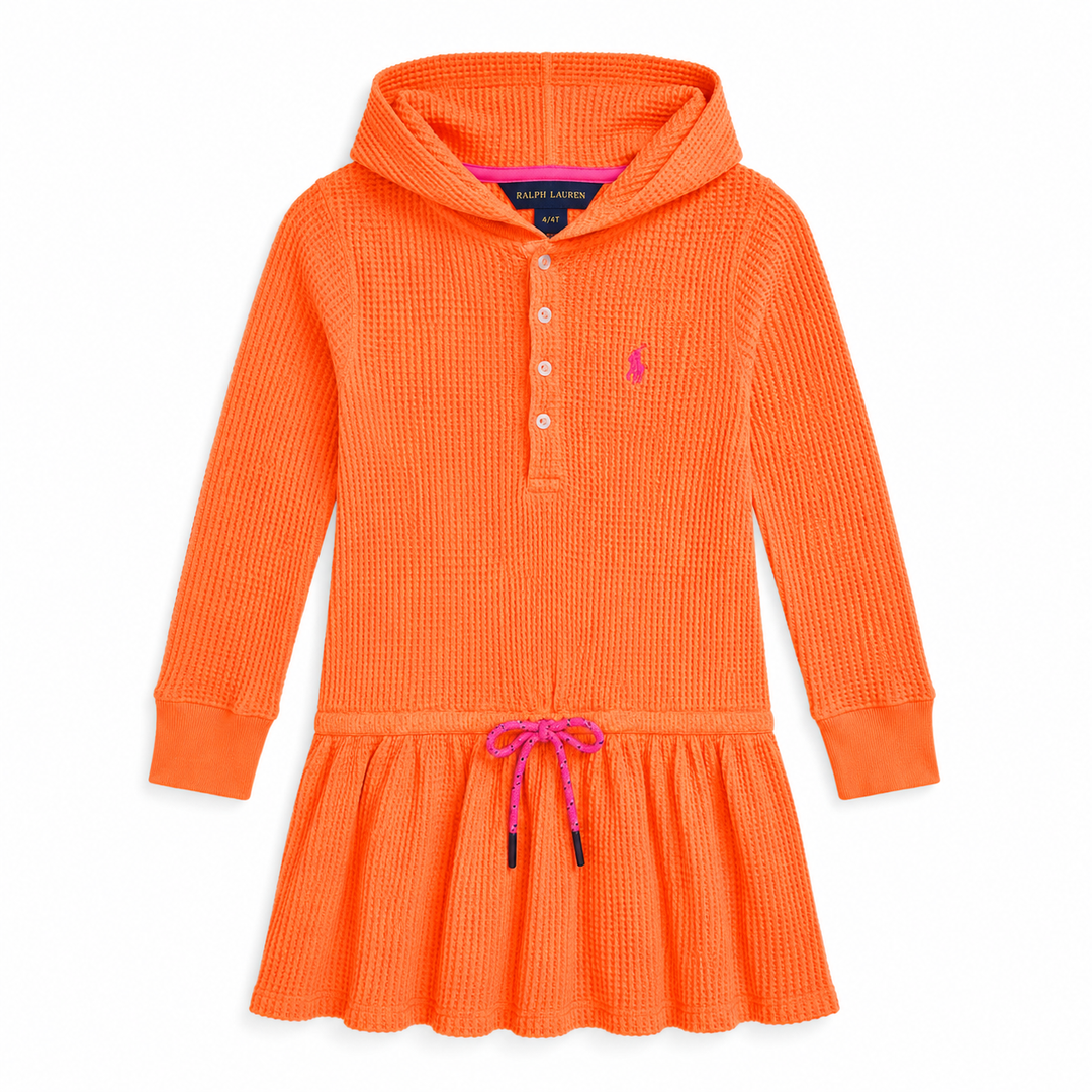 Long Sleeve Waffle-Knit Coverup