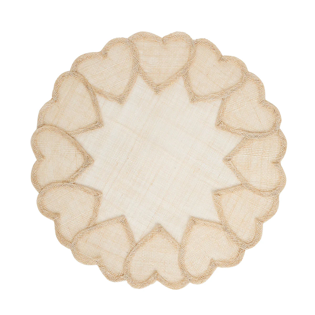 Table Accessories Heart Placemat - Natural