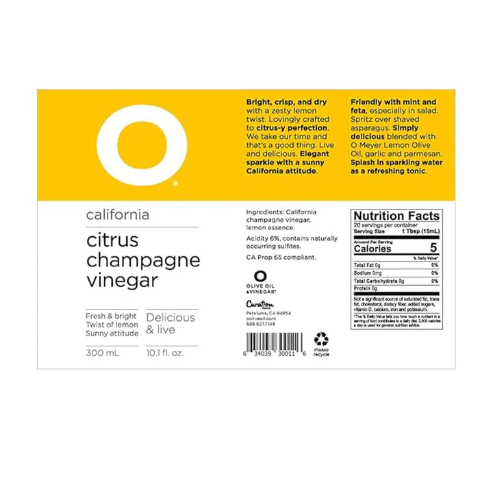 O Citrus Champagne Vinegar