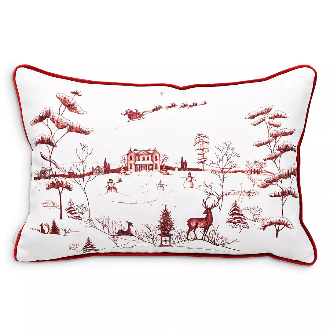 Country Estate Winter Frolic Ruby 12" x 18" Pillow