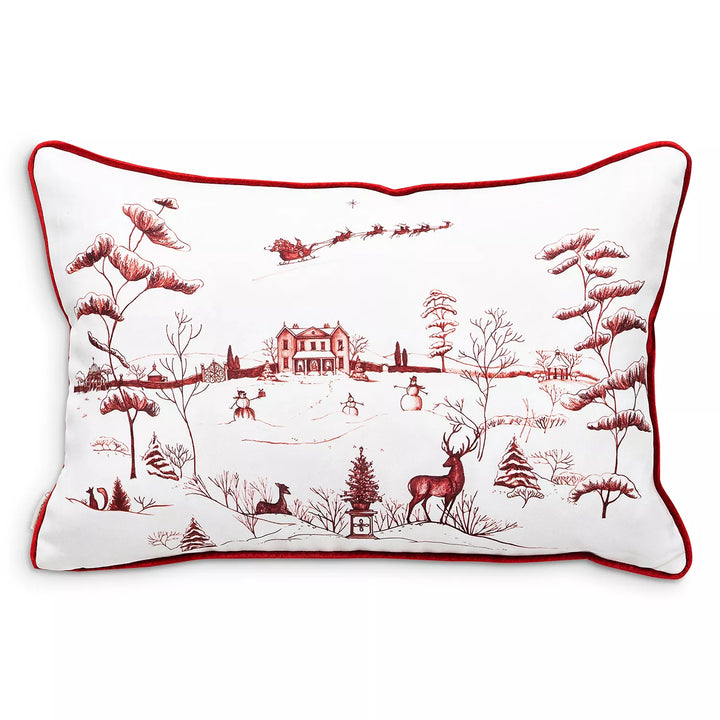 Country Estate Winter Frolic Ruby 12" x 18" Pillow