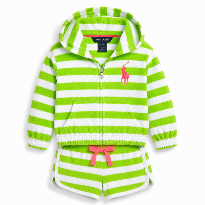 Girls Stripe Terry Coverup