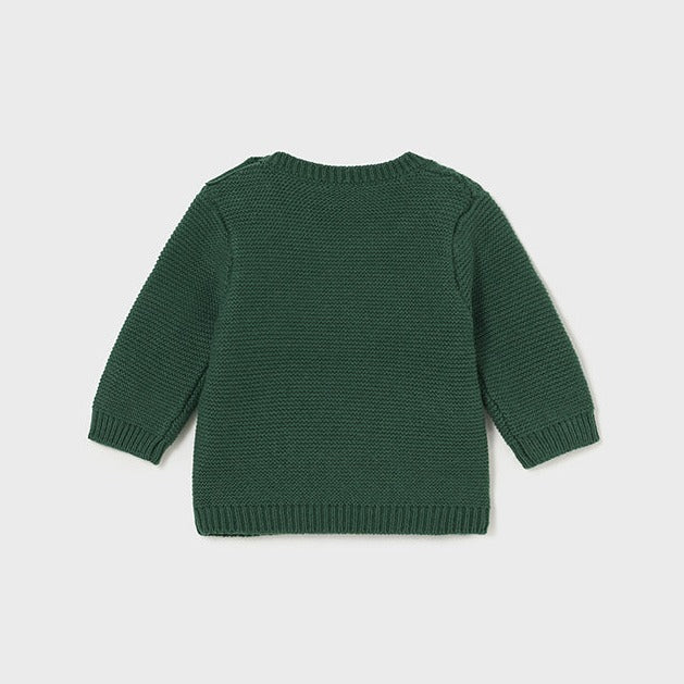 PREORDER - Newborn Braided Sweater - Pine