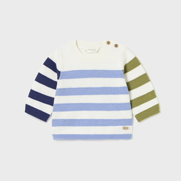 PREORDER - Newborn Striped Sweater - Natural